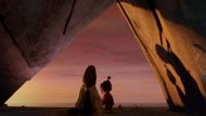 Kubo and Monkey share a quiet sunset in "Kubo and the Two Strings" / Image Source: Rotten Tomatoes Trailer